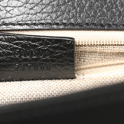 Gucci Dollar Calfskin Interlocking G Shoulder Bag Black 8 of 13