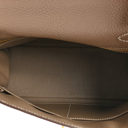 Hermes Togo Kelly Retourne 28 Etoupe 5 of 8