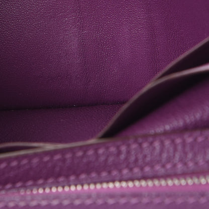 Hermes Shiny Alligator Bearn Wallet Violet 7 of 8
