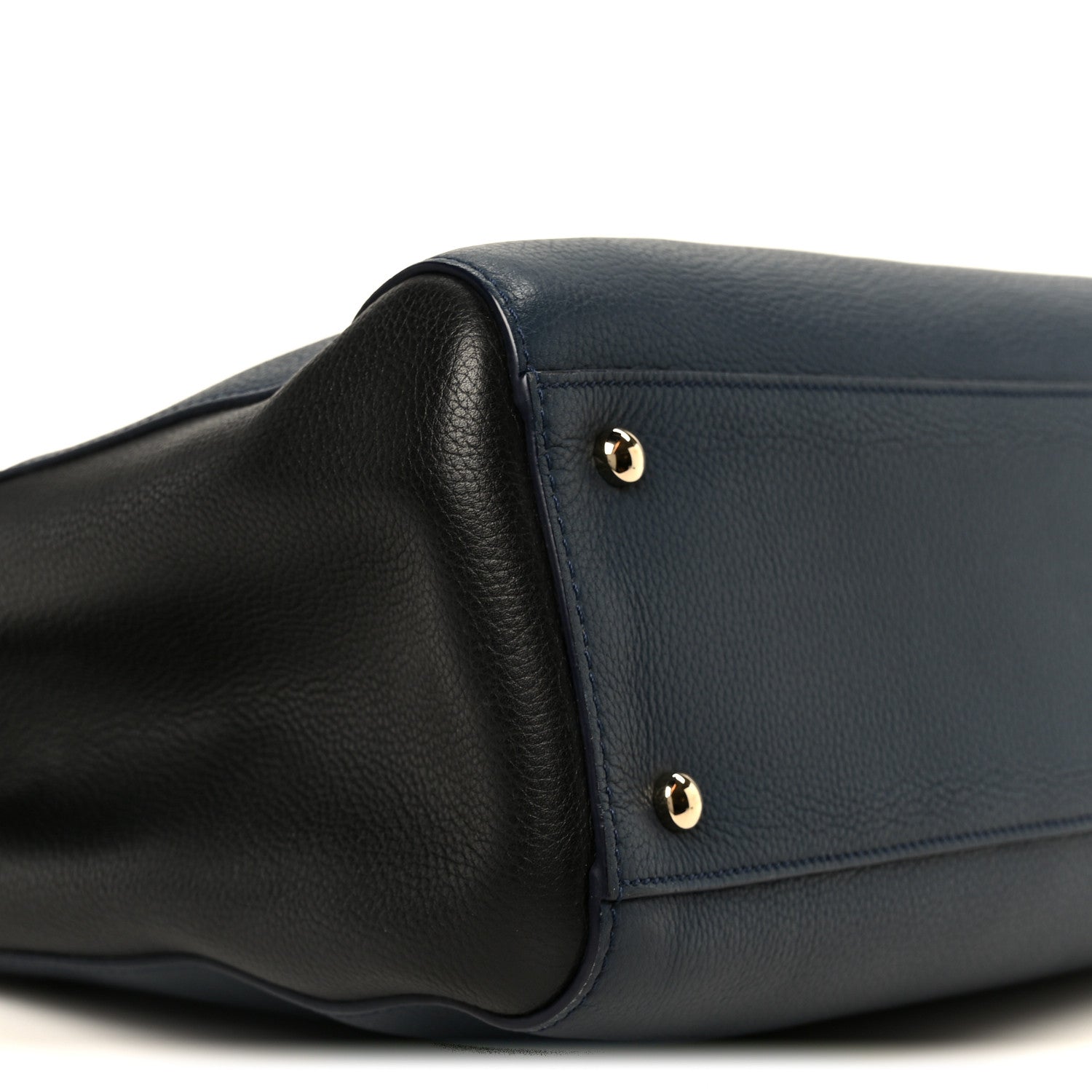 Chanel Grained Calfskin Small Neo Executive Shopper Tote Dark Blue Black 9 of 10