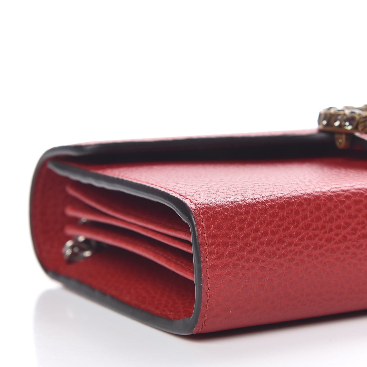 Calfskin Mini Dionysus Chain Wallet Hibiscus Red