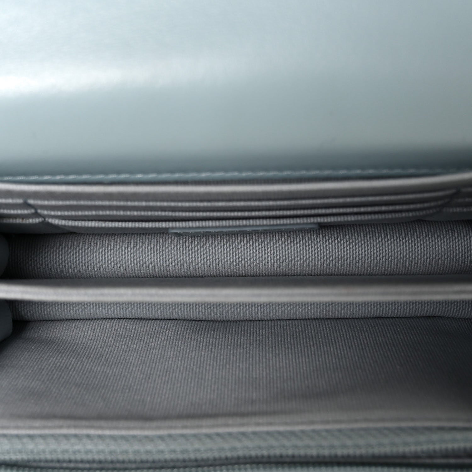 Chanel Lambskin Enamel Quilted Pending CC Clutch With Chain Light Blue 4 of 8