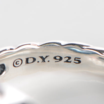 David Yurman Sterling Silver Blue Topaz Amethyst 11mm Renaissance Ring 49 5 4 of 5