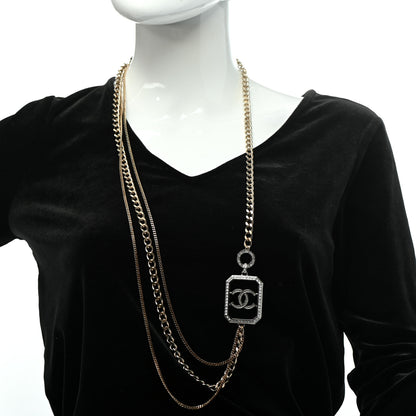 Chanel Crystal Chain CC Multi Strand Necklace Gold 2 of 6