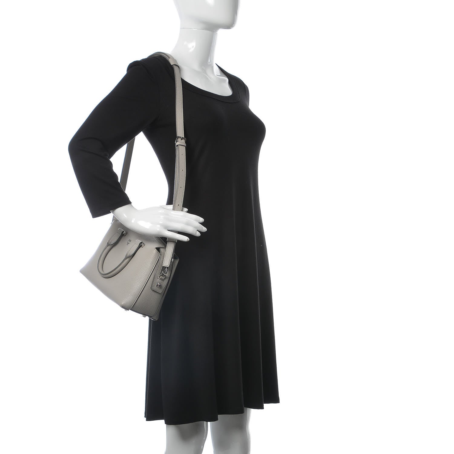 MCM Grained Calfskin Small Ella Boston Dove 2 of 6