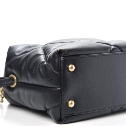 Chanel Lambskin Quilted Small Bowling Bag Black 8 of 9
