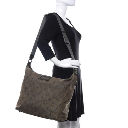 Louis Vuitton Monogram Denim Impression Besace GM Kaki Fonce 2 of 9