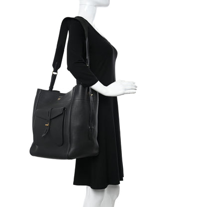 Tom Ford Calfskin Large Hollywood T Twist Tote Black 2 of 10