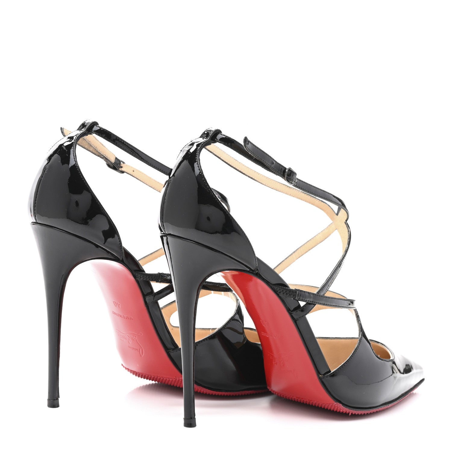Christian Louboutin Patent Crossfliketa 100 Pumps 40 Black 5 of 10