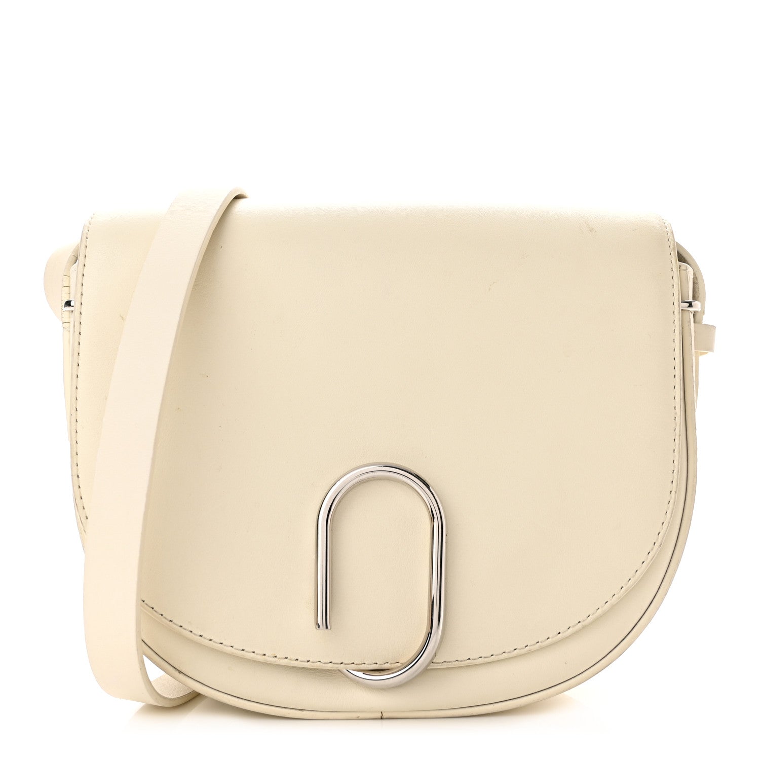 3.1 Phillip Lim Calfskin Alix Saddle Crossbody Bag Off White 1 of 14