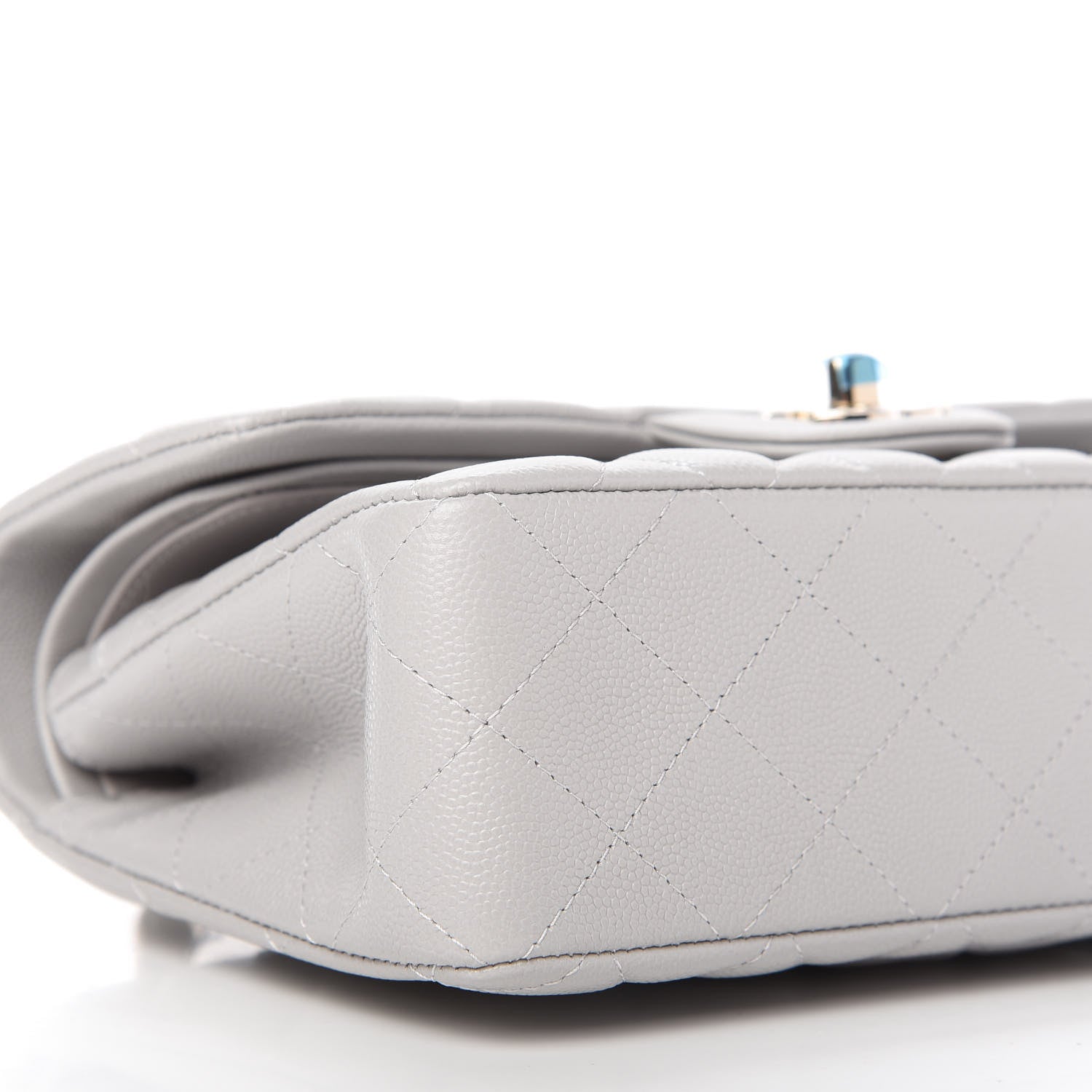 Chanel Caviar Quilted Small Double Flap Grey 6 of 11