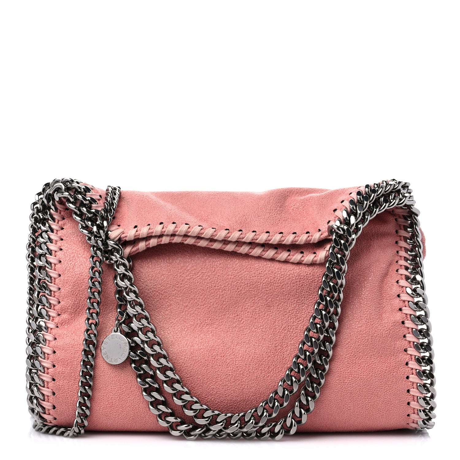 Stella McCartney Shaggy Deer Mini Falabella Fold Over Tote Pink 1 of 9