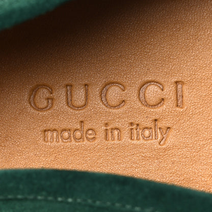 Gucci Suede Horsebit Mens Jordaan Loafers 10.5 Green 9 of 11