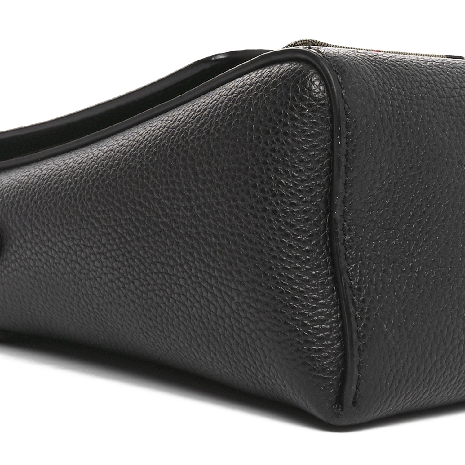 Burberry Grainy Calfskin Vintage Check Note Crossbody Bag Black 8 of 9