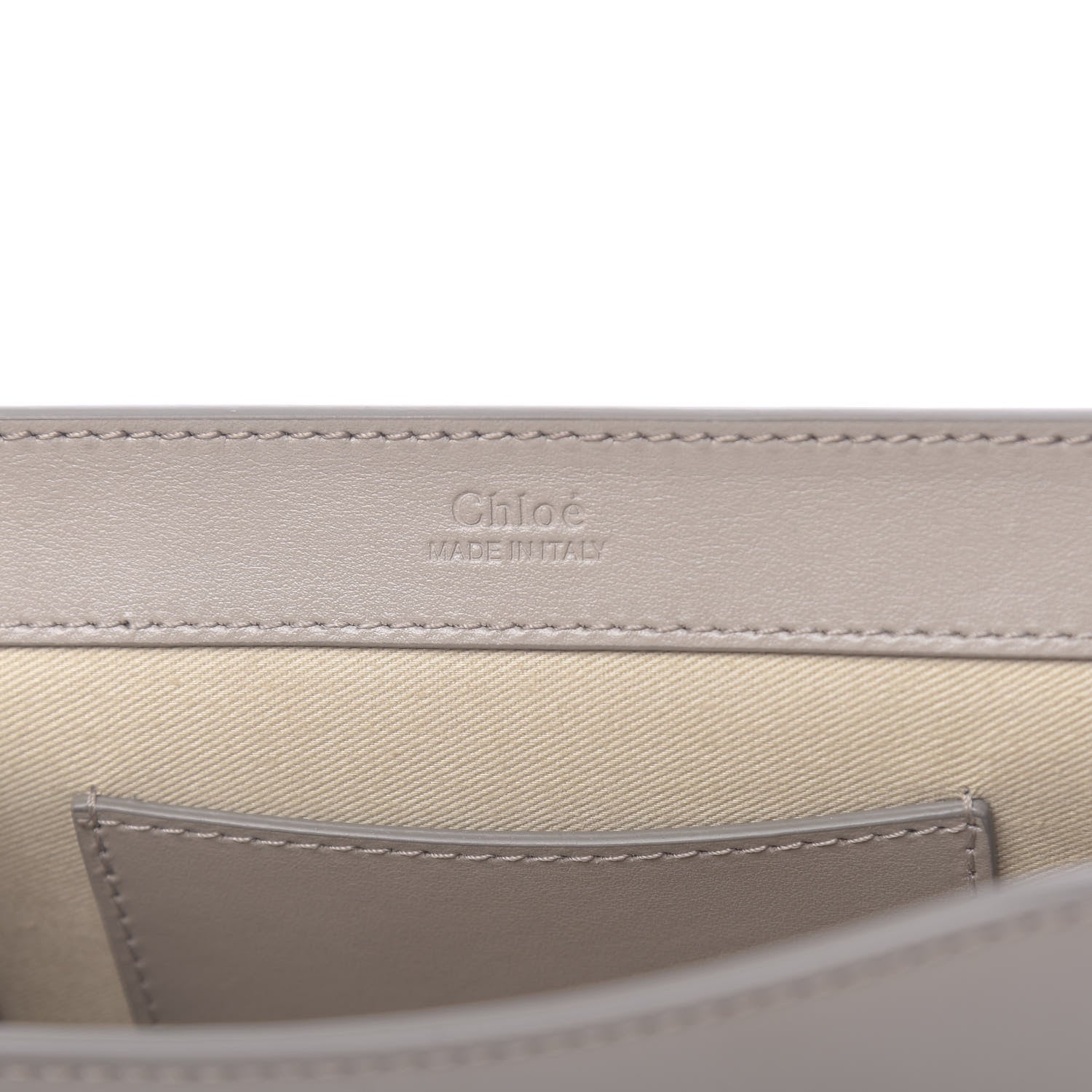 Chloe Calfskin Suede C Clutch With Chain Motty Grey 6 of 11