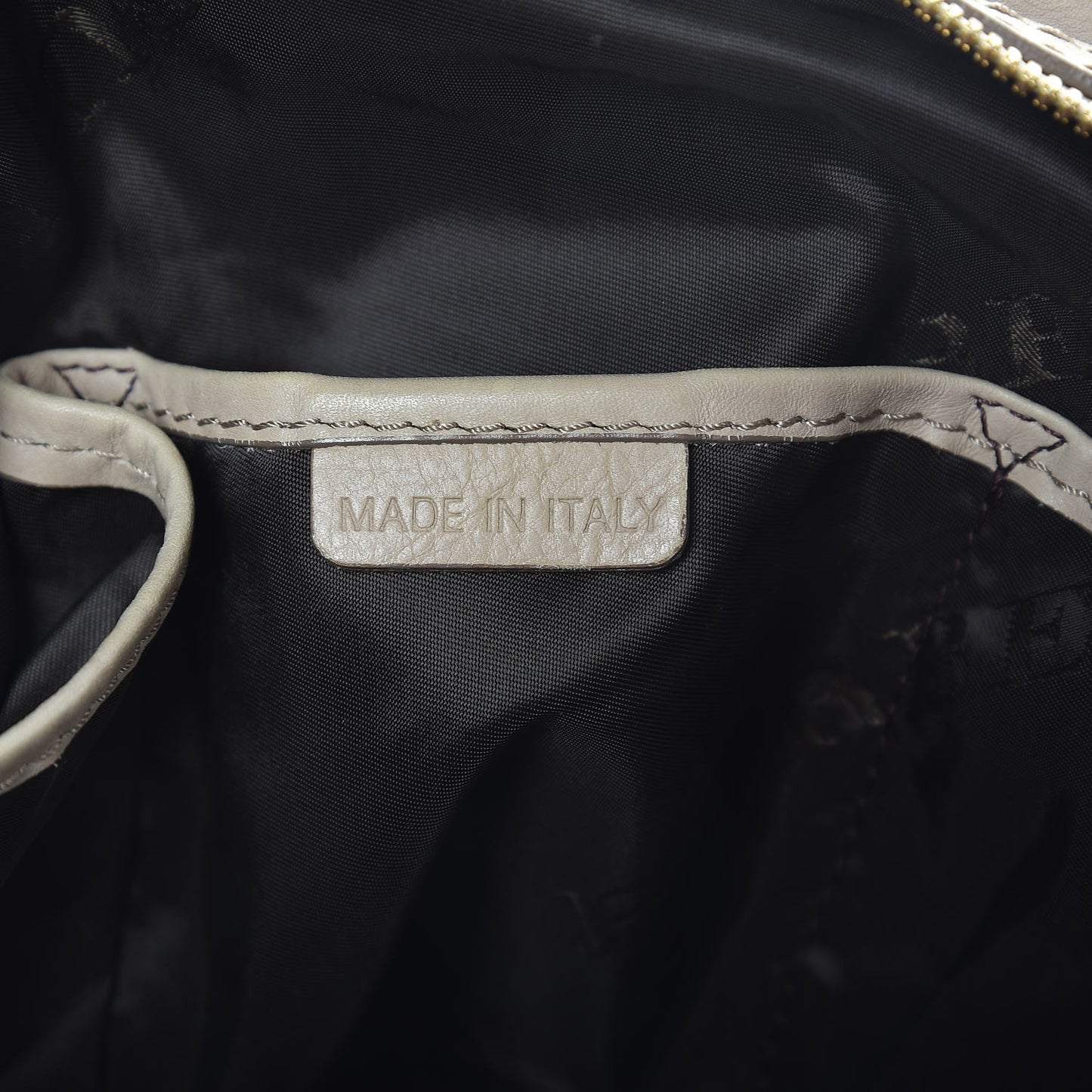 Calfskin Heart Studded Satchel Beige