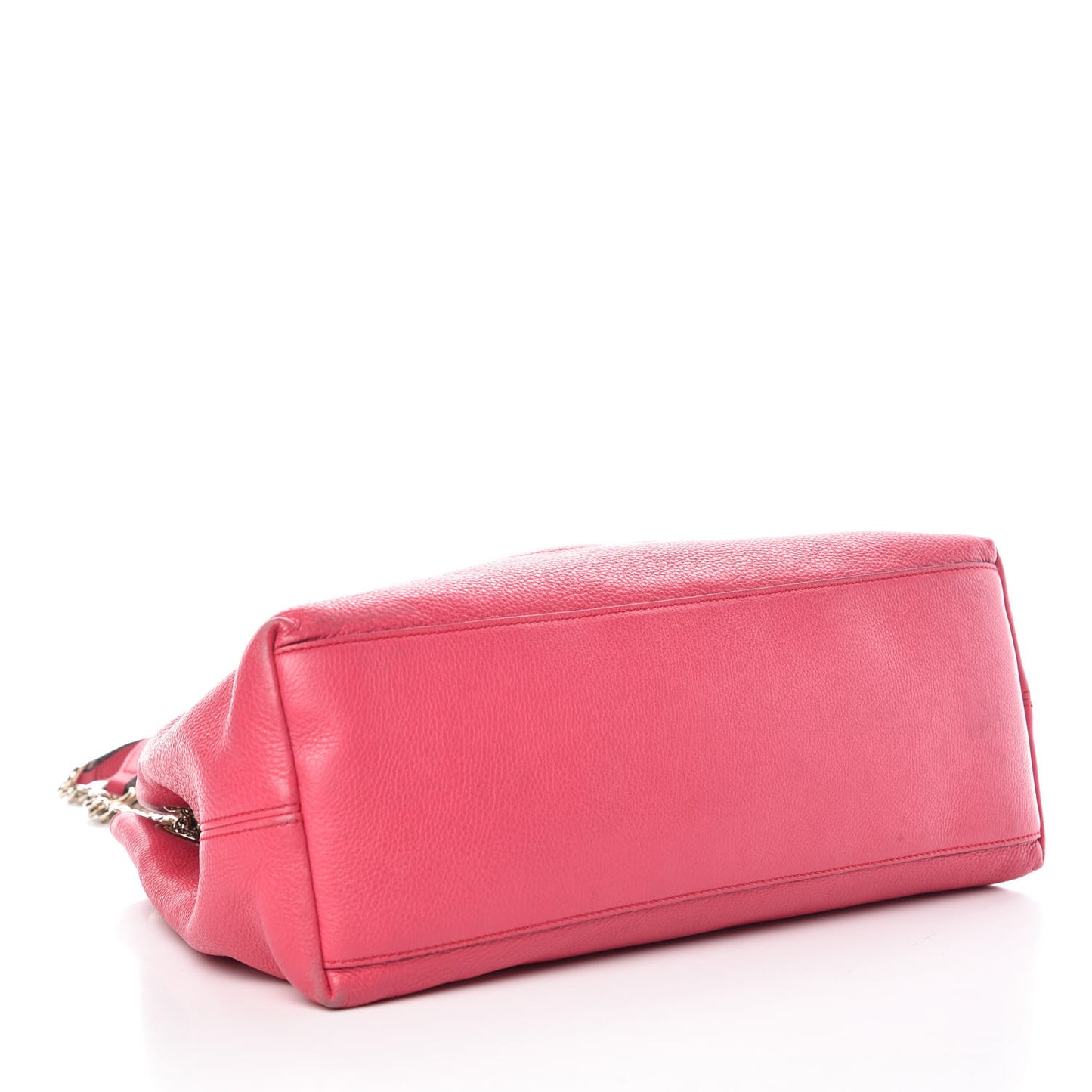 Pebbled Calfskin Medium Soho Chain Shoulder Bag Pink