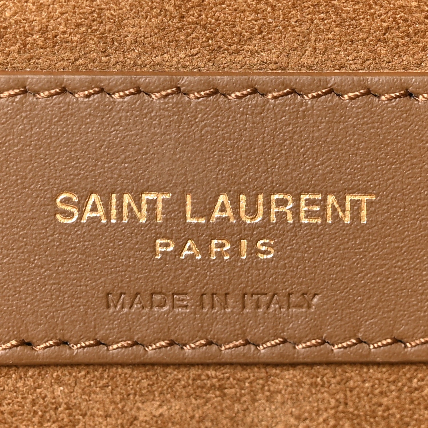 Saint Laurent Suede Bea Tote Golden Leaf 6 of 9