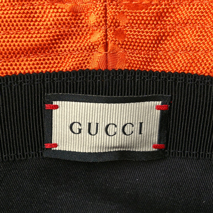 Gucci Econyl Nylon Monogram Off The Grid Bucket Hat M Orange Black 7 of 8