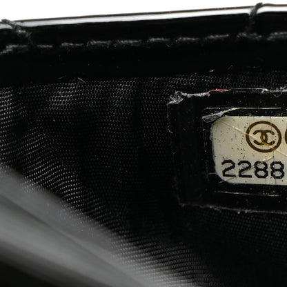 Chanel Patent Calfskin Quilted Card Holder Black 7 of 7