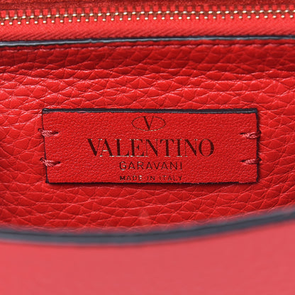 Valentino Garavani Pebbled Calfskin Rockstud Side Slip Crossbody Rouge Pur 6 of 9