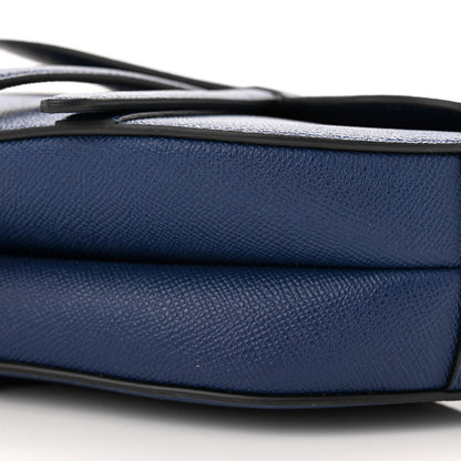 Christian Dior Grained Calfskin Saddle Bag With Strap Blue Royale 10 of 11