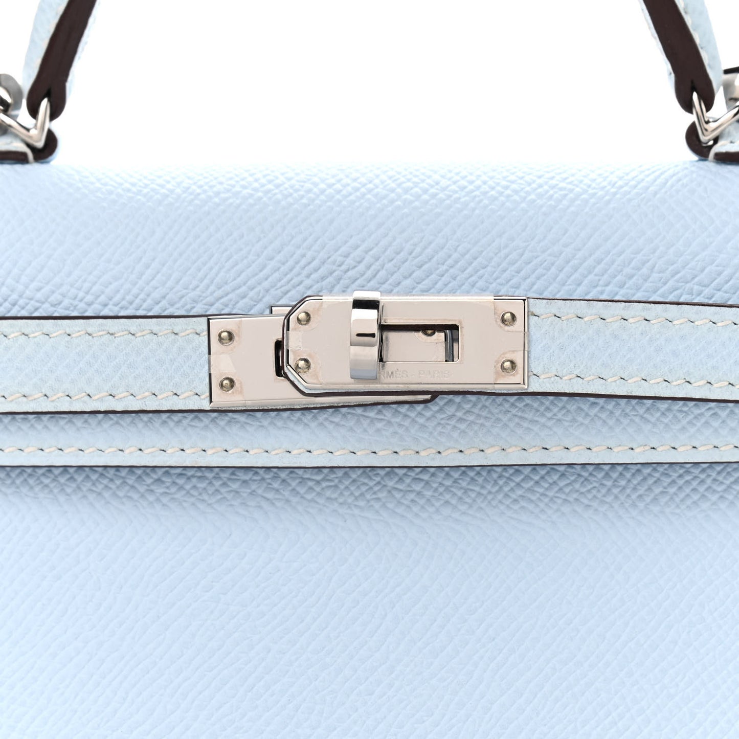 Epsom Mini Kelly Sellier 20 Bleu Brume