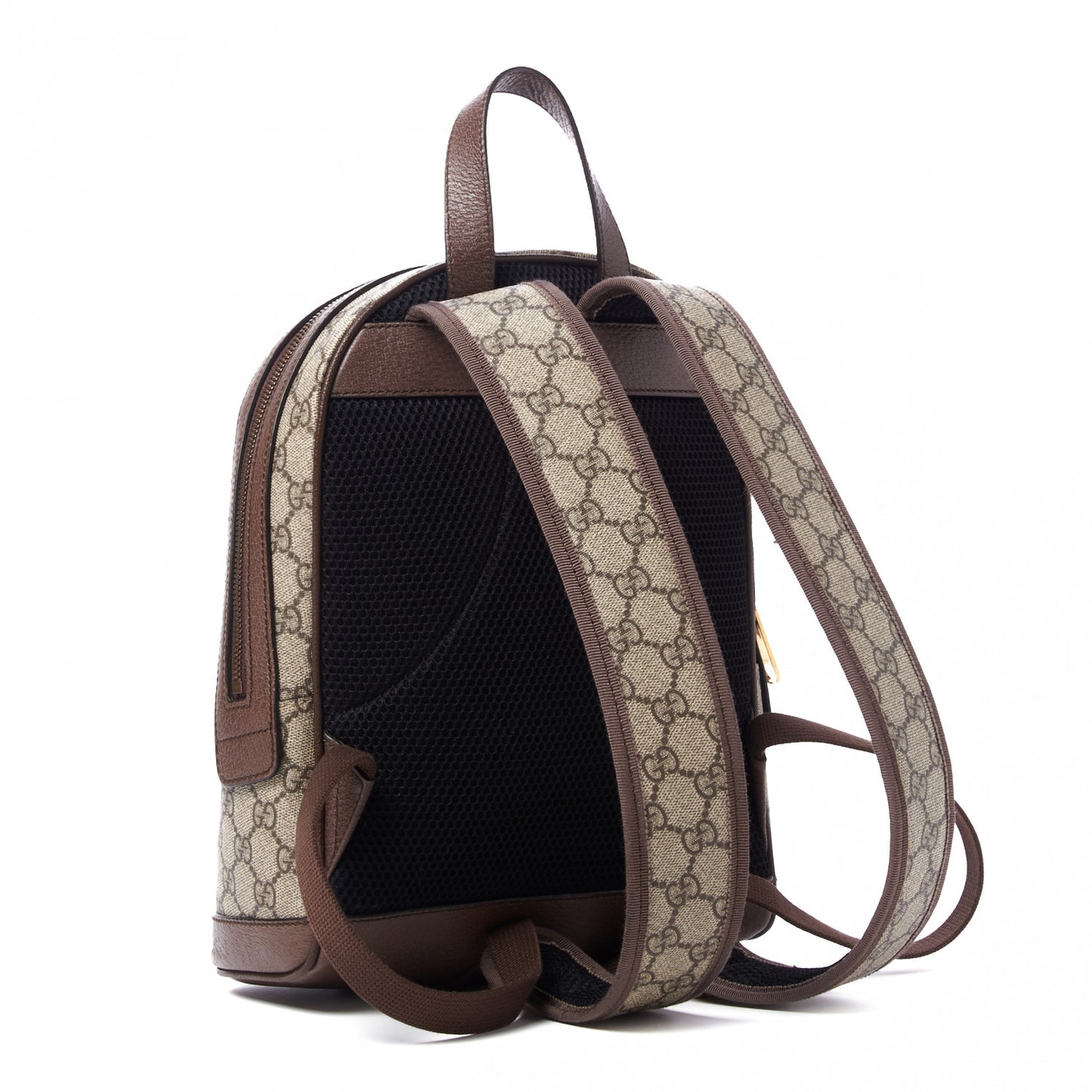 GG Supreme Monogram Calfskin Web Small Ophidia Day Backpack Beige Ebony New Acero