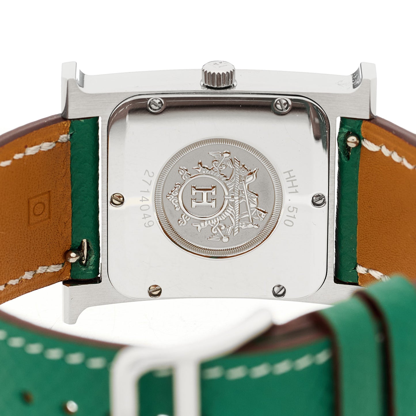 Stainless Steel Epsom 26mm Heure H Hour Quartz Watch Vert Jade