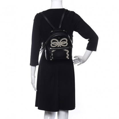 Fendi Vitello Liberty Pearl Romantic Bow Mini Backpack Black 2 of 10
