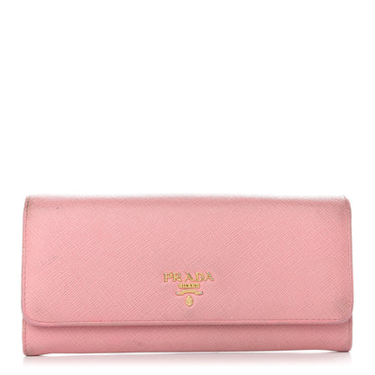 Prada Saffiano Continental Flap Wallet Orchidea 1 of 9