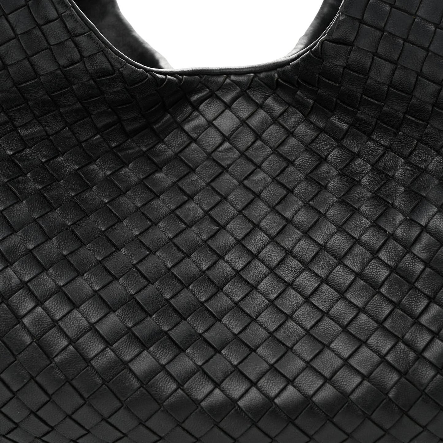 Nappa Intrecciato Medium Campana Hobo Black