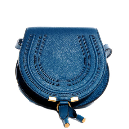 Chloe Calfskin Mini Marcie Round Crossbody Bag Laguna Blue 1 of 8