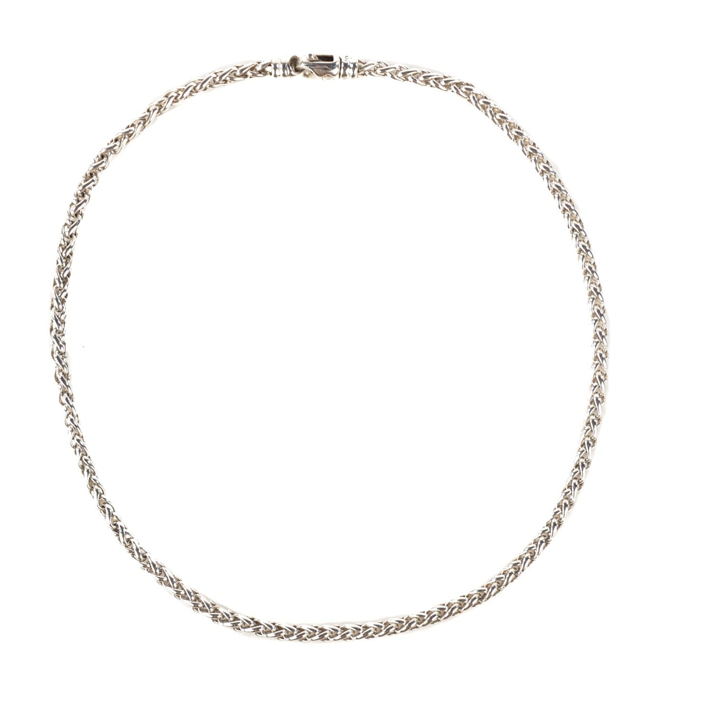 Sterling Silver 4mm Wheat Chain Necklace