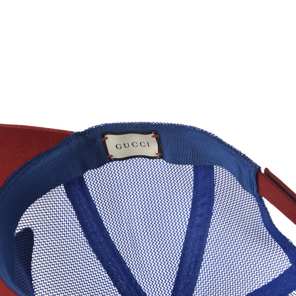 Gucci Mesh Game Logo Baseball Hat M Blue Red 9 of 9