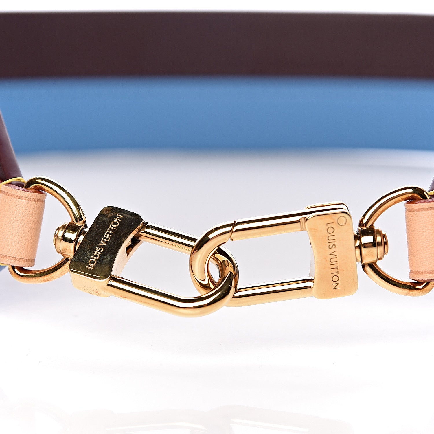 Louis Vuitton Calfskin Cluny MM Shoulder Strap Blue Glacial 3 of 3