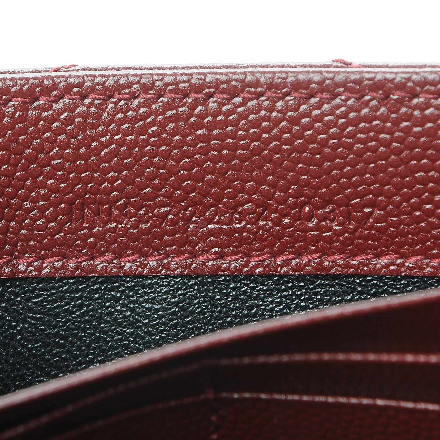 Grain De Poudre Matelasse Chevron Monogram Wallet Palissandre