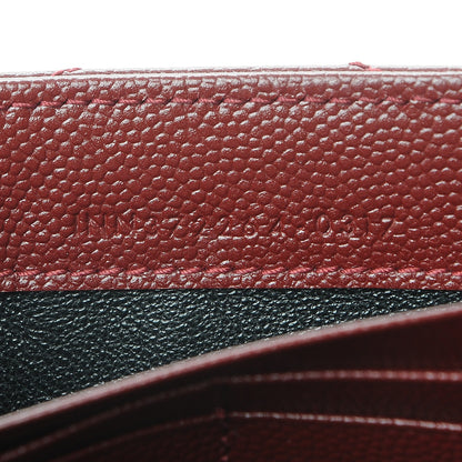 Saint Laurent Grain De Poudre Matelasse Chevron Monogram Wallet Palissandre 7 of 7