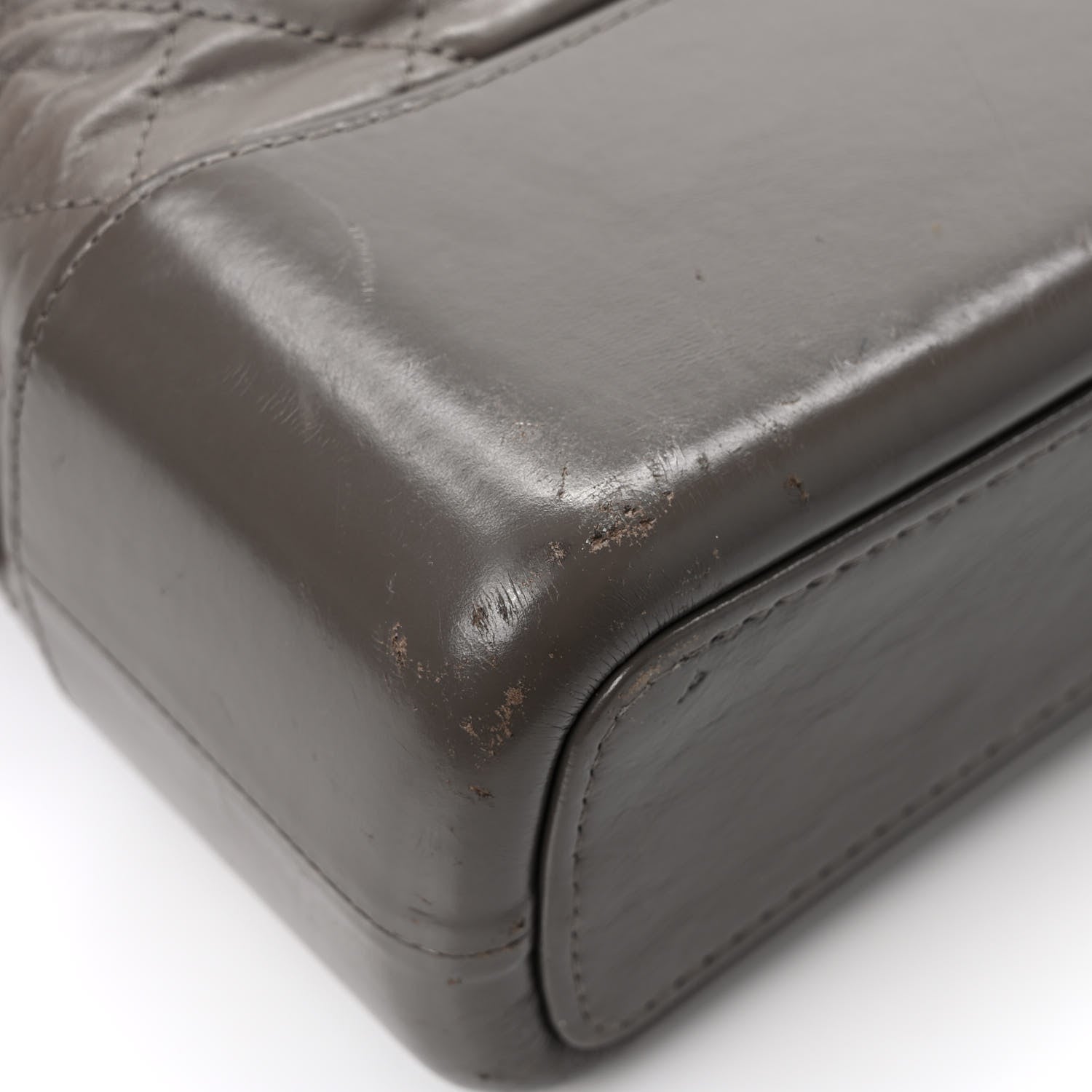 Chanel Aged Calfskin Quilted Medium Gabrielle Hobo Grey 8 of 9