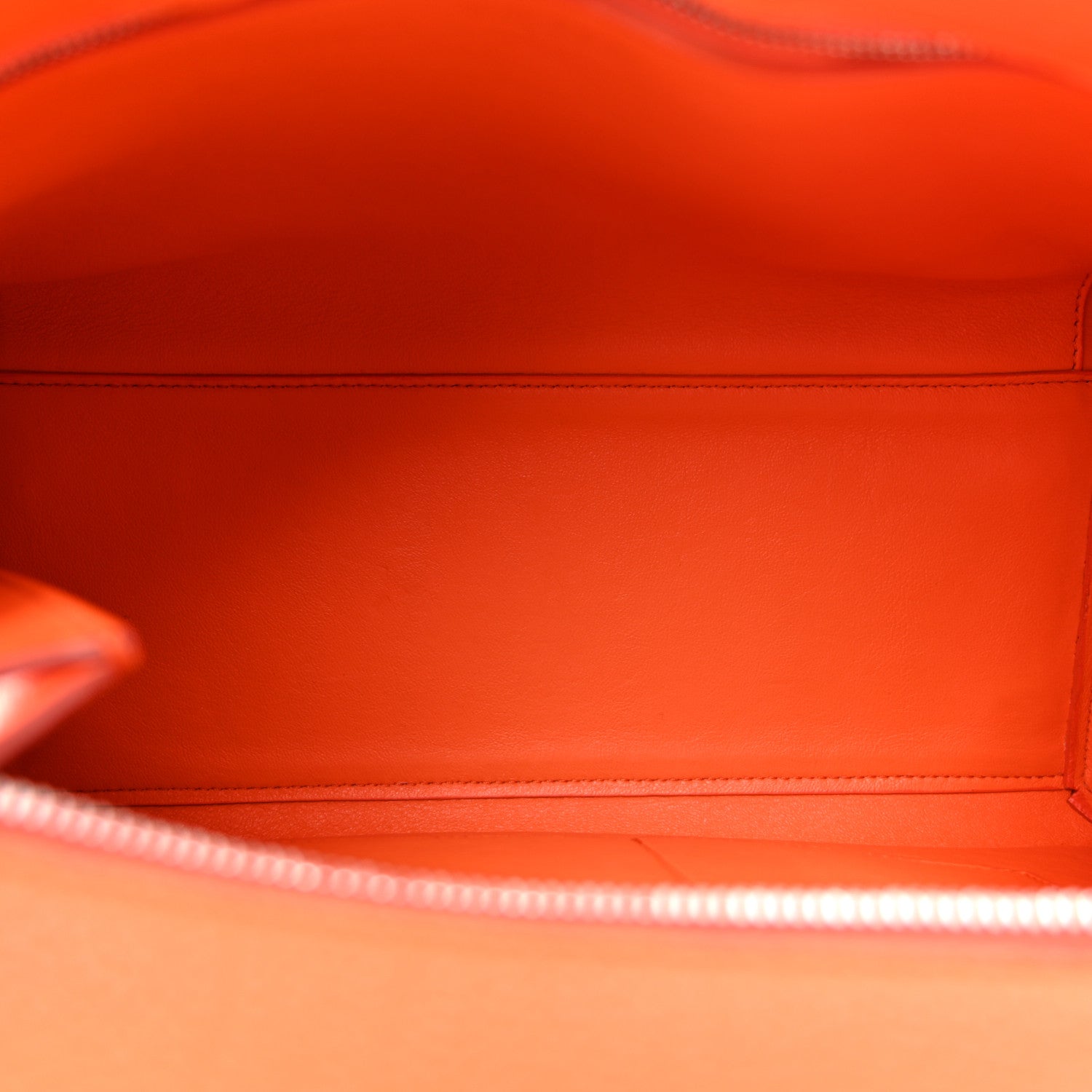 Celine Grained Calfskin Small Edge Shoulder Bag Orange 5 of 10