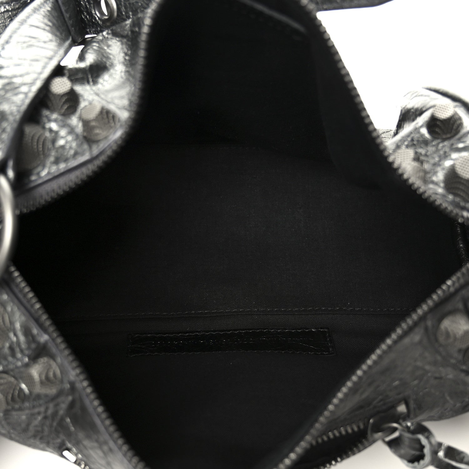 Balenciaga Agneau Arena Le Cagole Cylinder Bag Steel Grey 5 of 10