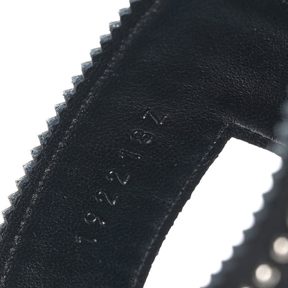 Hermes Calfskin Studded Santorini Sandals 39 Black 6 of 8