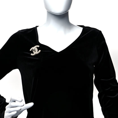 Chanel Crystal CC Turnlock Brooch Silver 2 of 4