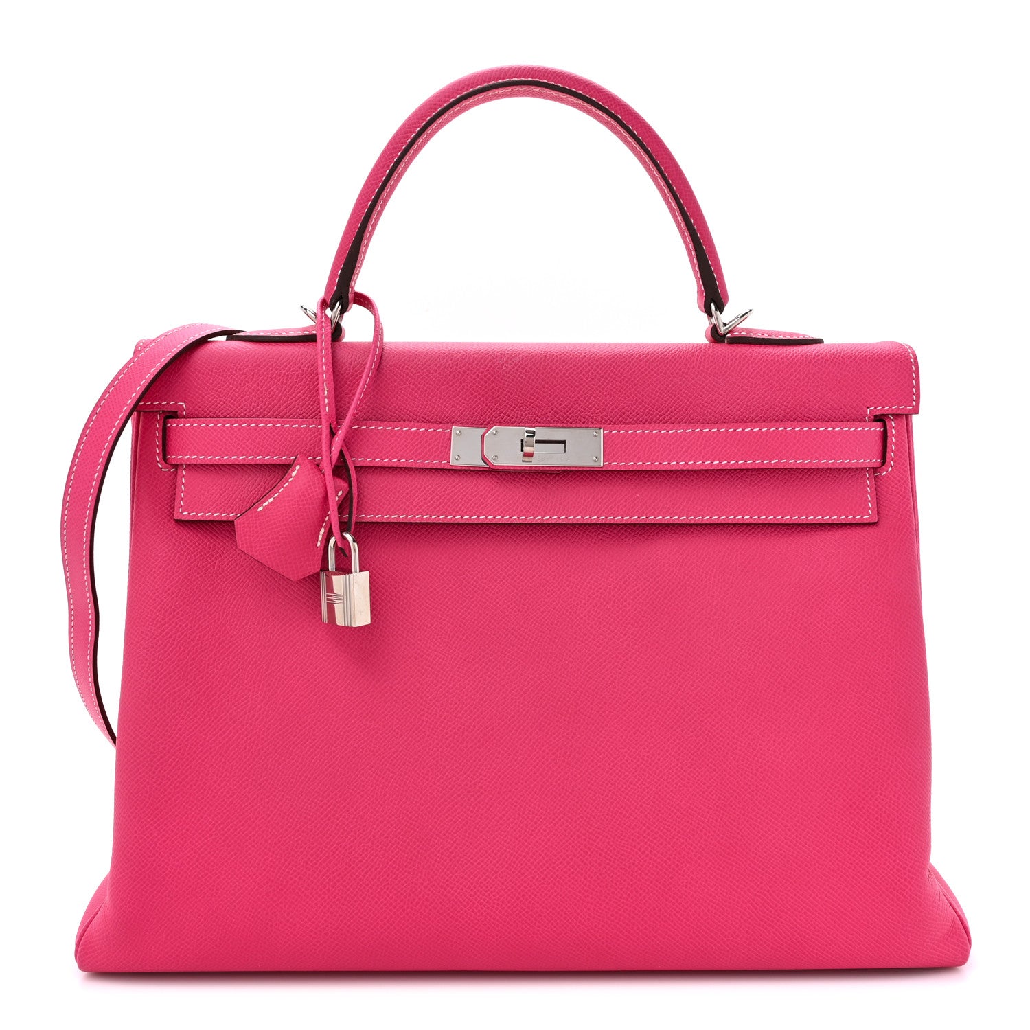 Hermes Epsom Candy Kelly Retourne 35 Rose Tyrien Tosca 1 of 14