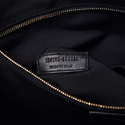Saint Laurent Calfskin Classic Duffle 24 Black 7 of 13