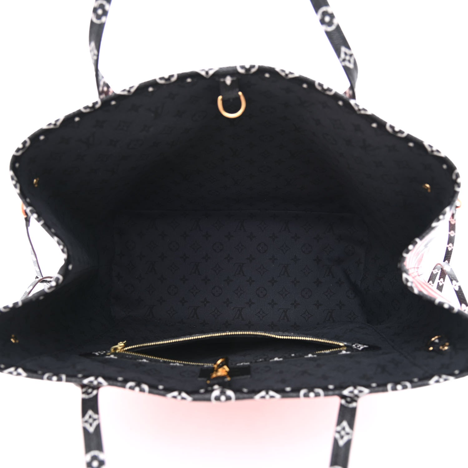 Louis Vuitton Monogram Giant Crafty Neverfull MM Creme Rouge Black 5 of 8
