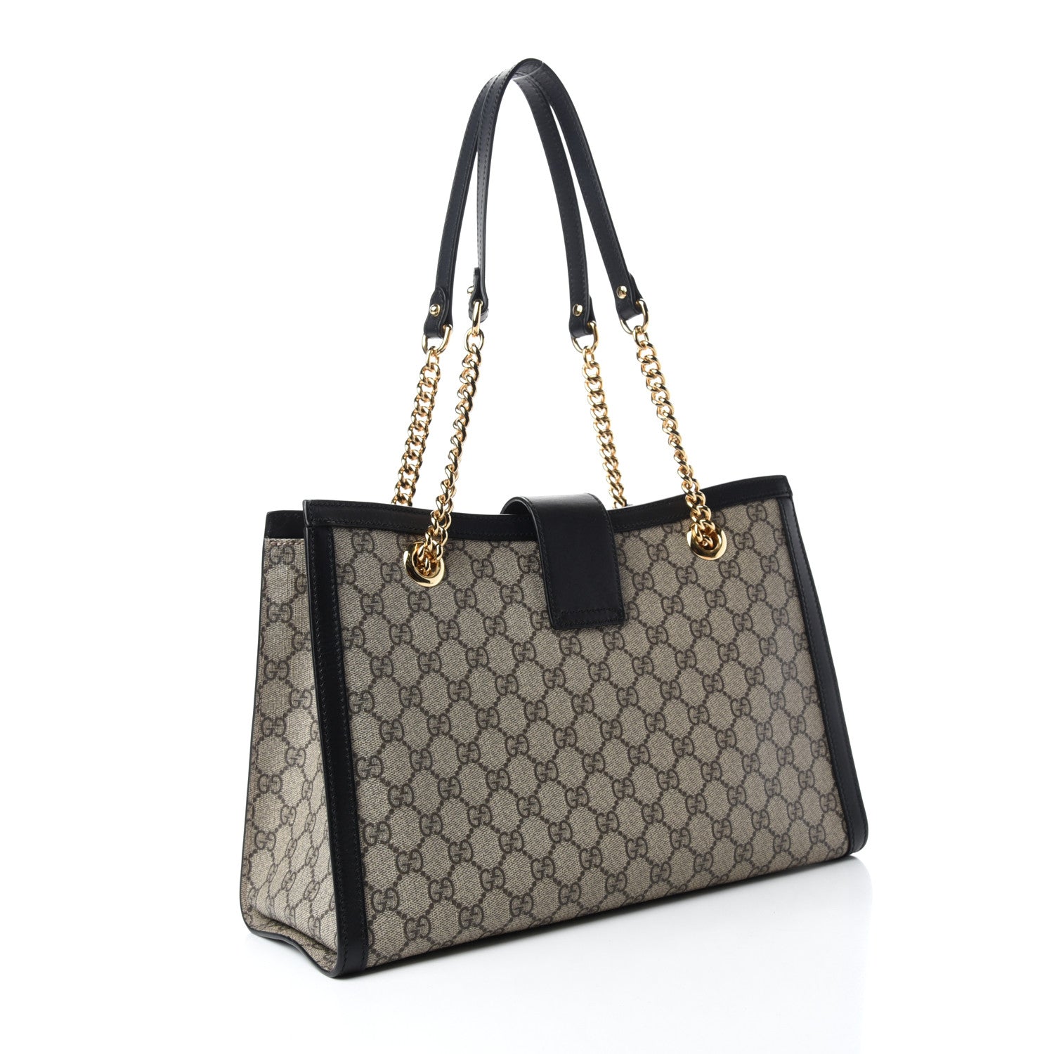 Gucci GG Supreme Monogram Medium Padlock Tote Black 3 of 10