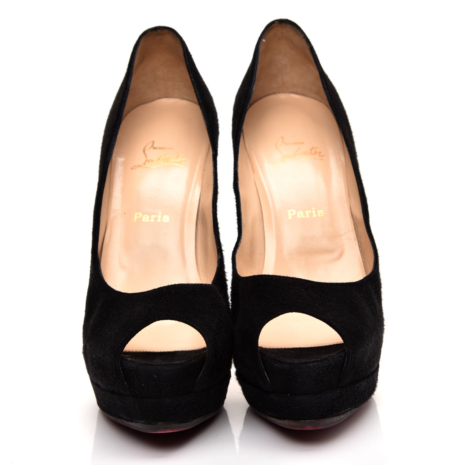 Christian Louboutin Suede Palais Royal 140 Pumps 39.5 Black 2 of 7