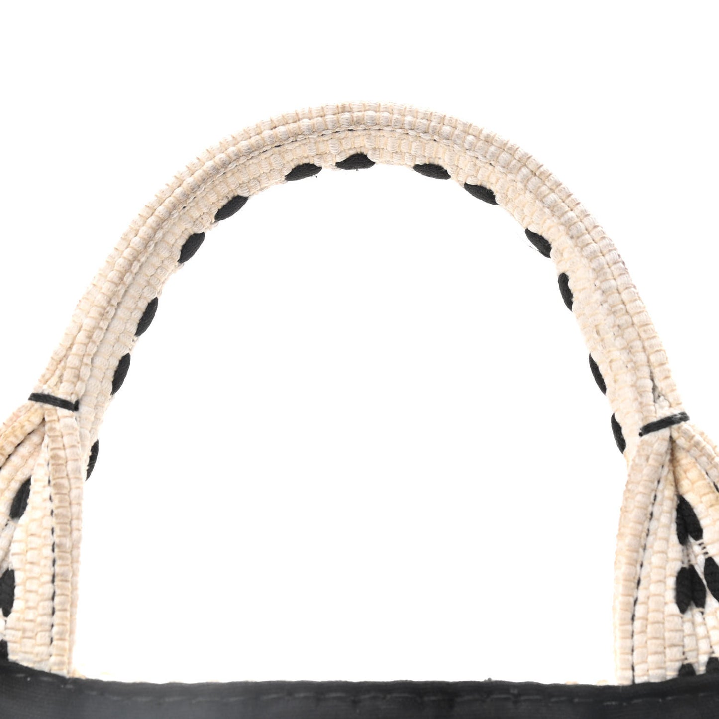 Canapa Woven Tote White Black