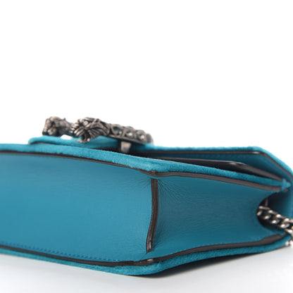 Gucci Velvet Super Mini Dionysus Shoulder Bag Pavone Cyan 7 of 10